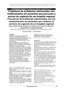 Freqüência de problemas relacionados com medicamentos em