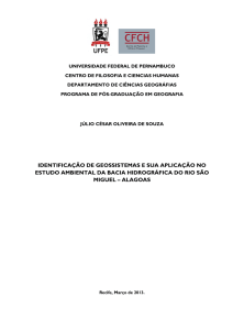 identificação de geossistemas e sua aplicação no estudo