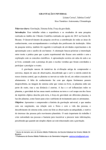 GRAVITAÇÃO UNIVERSAL Lisiane Correa1, Sabrina Corrêa2 Eixo