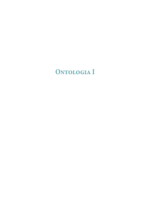 Ontologia I