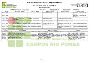 IF Sudeste de Minas Gerais - Campus Rio Pomba Coordenação