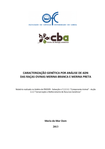 Caracterização Genética por Análise de ADN das Raças Ovinas