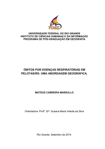 óbitos por doenças respiratórias em pelotas/rs: uma abordagem