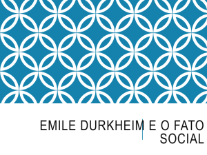 Emile Durkheim e o fato social