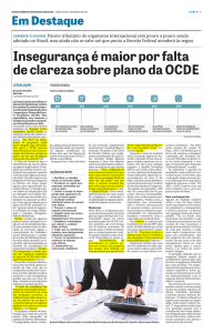 DCIInsegurança é maior por falta de clareza sobre plano da OCDE