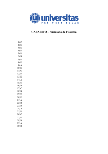 GABARITO GABARITO – Simulado de Filosofia