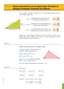 Tema 1. Razões trigonométricas de um ângulo agudo