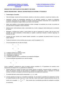 Ensaios Para Verificação do Isolamento em Cabos