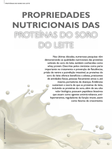 propriedades nutricionais das proteínas do soro de leite