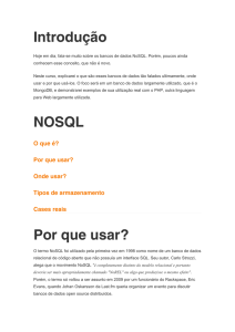 NOSQL O que é? Por que usar?