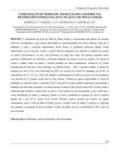 comparação de modos de adubação do cafeeiro nas regiões