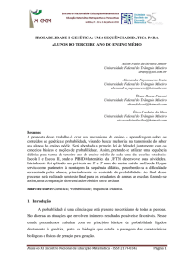 PROBABILIDADE E GENÉTICA: UMA SEQUÊNCIA