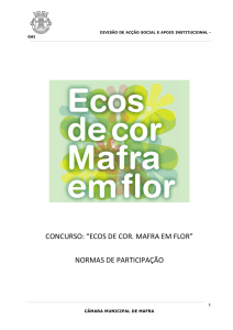 Normas do Concurso - Ecos de Cor Mafra em Flor 2017