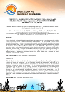 INFLUÊNCIA DA PRECIPITAÇÃO NA PRODUÇÃO