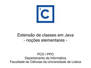 Extensão de classes em Java - noções elementares -
