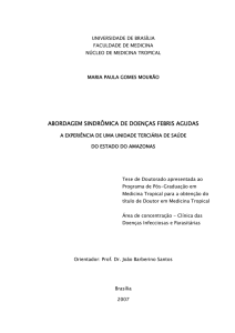 ABORDAGEM SINDRÔMICA DE DOENÇAS FEBRIS AGUDAS