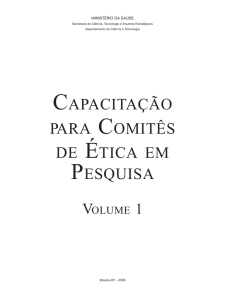 capacitação para comitês de ética em pesquisa