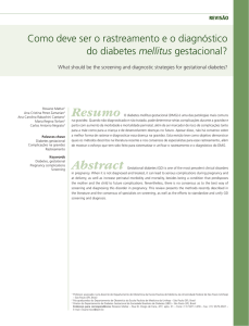 Como deve ser o rastreamento e o diagnóstico do diabetes mellitus