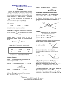 GEOMETRIA PLANA Ângulos