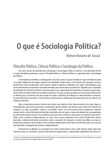 O que é Sociologia Política?