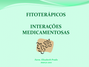 fitoterápicos interações medicamentosas