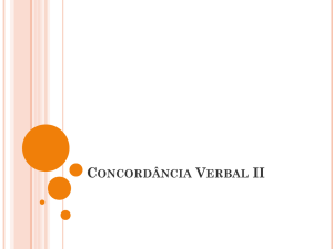 Concordância Verbal II