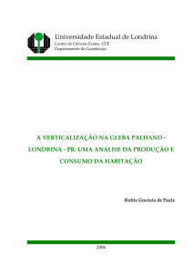 A verticalização na Gleba Palhano - Londrina-PR: uma análise