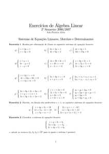 Exercícios de Álgebra Linear