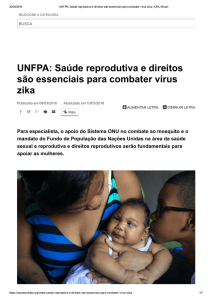 Saúde reprodutiva e direitos são essenciais para combater vírus zika