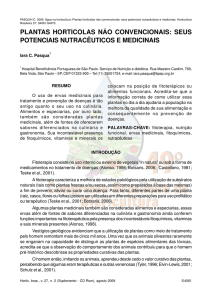 plantas hortícolas não convencionais: seus potenciais nutracêuticos