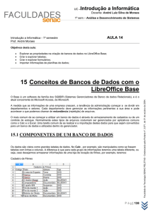 15 Conceitos de Bancos de Dados com o LibreOffice Base