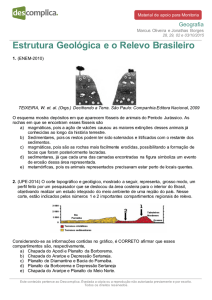 Estrutura Geológica e o Relevo Brasileiro