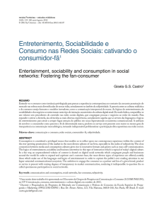 Entretenimento, Sociabilidade e Consumo nas Redes