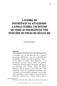 a guerra de insurgência na atualidade: a longa