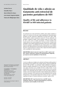 Qualidade de vida e adesão ao tratamento anti