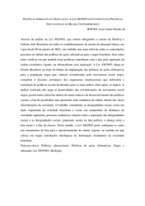 ROCHA, Luiz Carlos Paixão da Através da análise da Lei 10639/03