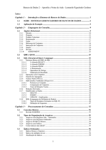 Bancos de Dados 2 – Apostila e Notas de Aula