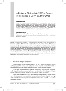 A Reforma Eleitoral de 2015 – Breves comentários à Lei nº 13.165/2015
