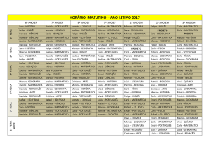 horário matutino – ano letivo 2017