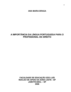 a importância da língua portuguesa para o profissional de