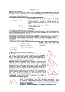 Altura: Segmento que une o vértice ao lado oposto e é