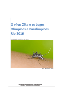 O vírus Zika e os Jogos Olímpicos e