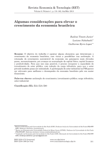 Algumas considerações para elevar o crescimento da economia