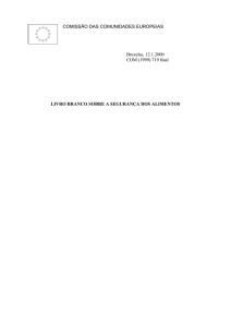 Livro Branco sobre a segurança alimentar