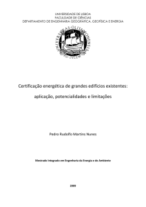 Certificação energética de grandes edifícios existentes: aplicação