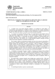 PREVENÇÃO, CUIDADOS E TRATAMENTO DA HEPATITE VIRAL