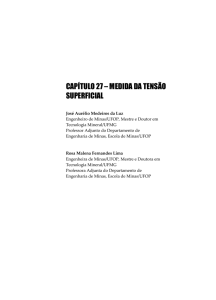 CAPÍTULO 27 – MEDIDA DA TENSÃO SUPERFICIAL