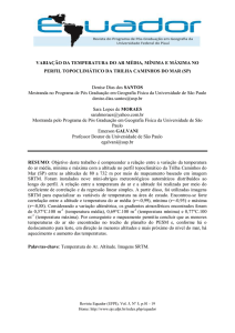 VARIAÇÃO DA TEMPERATURA DO AR MÉDIA, MÍNIMA E MÁXIMA