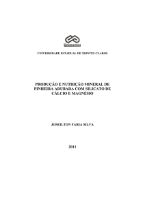 PRODUÇÃO E NUTRIÇÃO MINERAL DE PINHEIRA ADUBADA