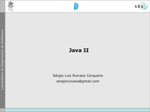 API Orientada a Objetos de Java - Wiki LES PUC-Rio